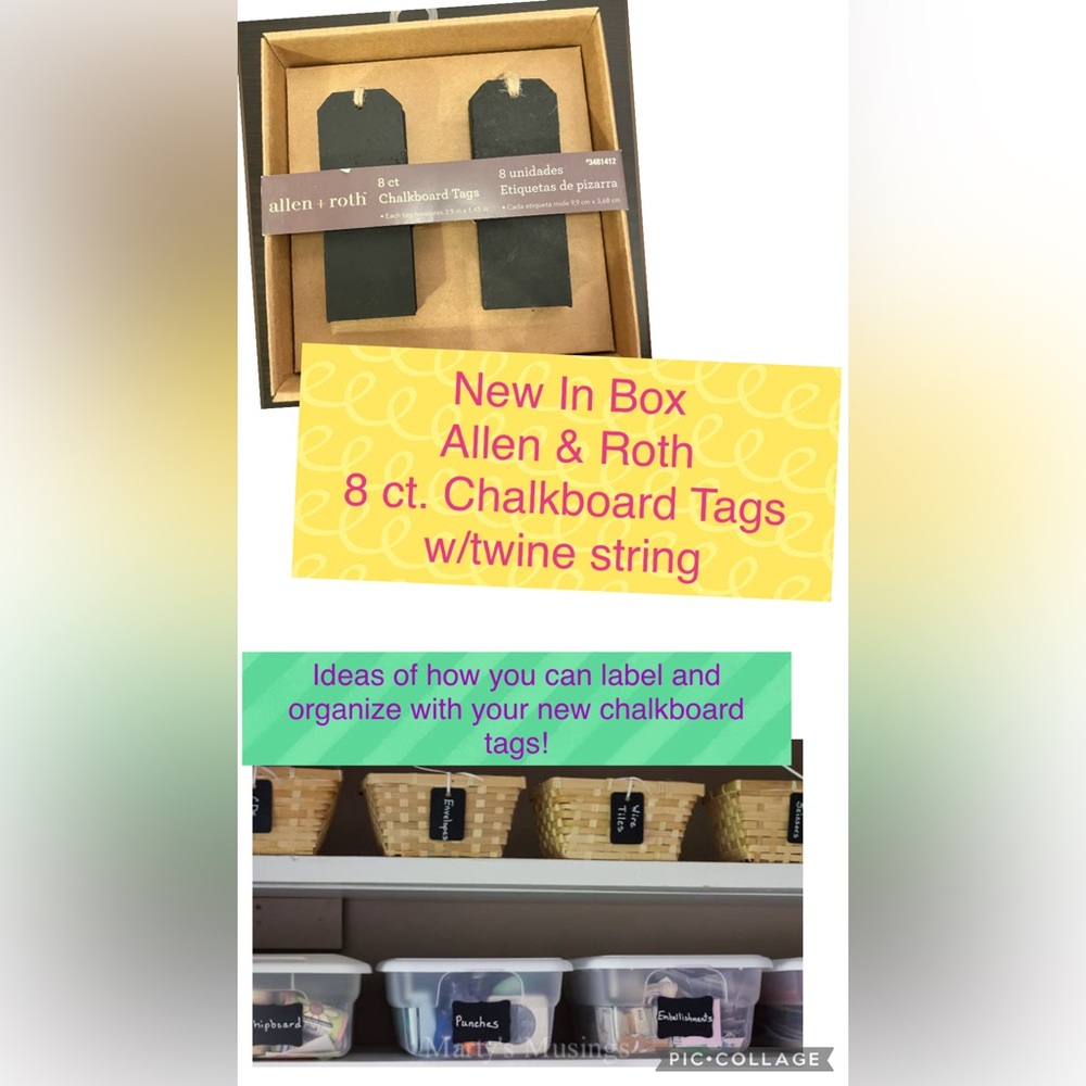 NWT Allen & Roth - 8 count chalkboard tags